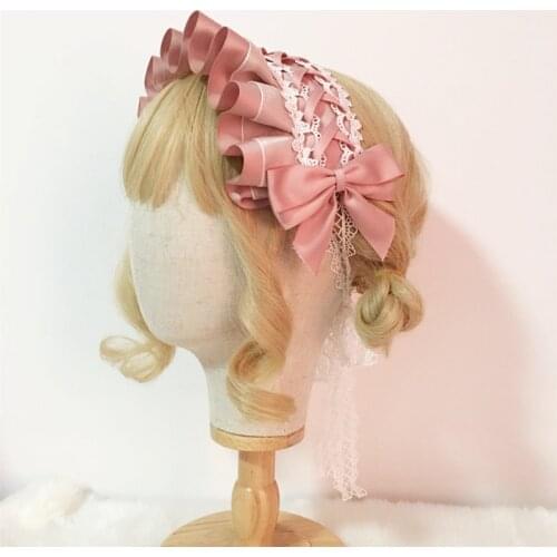 Lolita hair band headdress Lolita soft girl Japanese girl hair band angel sweet hair accessories multi-color braided hair tool