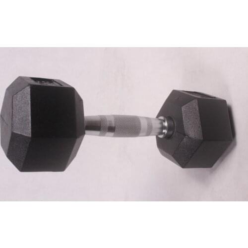 10Kg/pcs Hexagonal Fitness Dumbbells plastic-covered Dumbbell Chromed Dumbbell