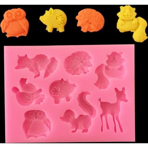 Silicone Cartoon Animal Fondant Mold 3D DIY Soap Molds Cake Mould Pastry Cookie Sugar Craft Chocolate Candy Baking Tool