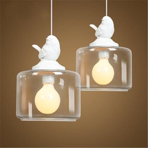 Nordic Creative Glass Bird Single Head Lamp Living Room Lamp Dining Room Lamp Bedroom Light Bar Led Free Shipping