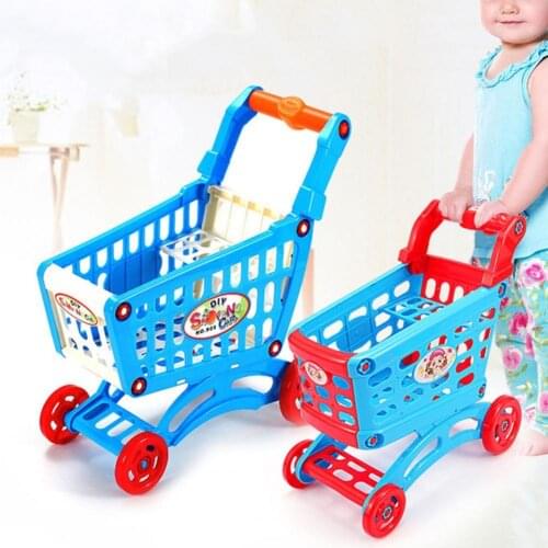 Flexible Wheel Shopping Cart Toy Detachable Colorful Shopping Cart Trolley Toy Education Toy Children Gifts