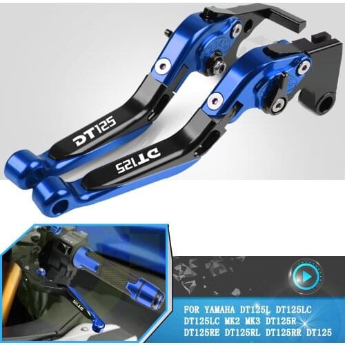Motorcycle Extendable Brake Clutch Levers Handle For Yamaha DT125L DT125LC DT 125LC MK2 MK3 DT125R DT125RE DT125RL DT125RR DT125