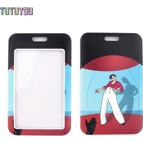 1pc PC2612 Singer Unisex Fashion Lanyards ID Badge Holder Bus Pass Case Cover Slip Bank Credit Card Holder Strap Cardholder