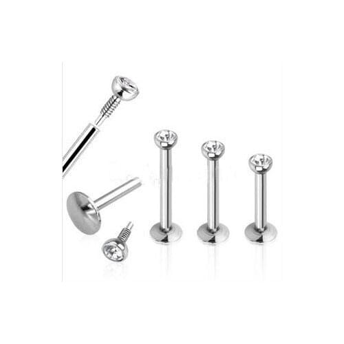1PCS Latest Fashion Within 1.2 * 6 * 8/10 Stainless Steel Needle Thread Lip Nail, Ear Nail Nails Nose Stud