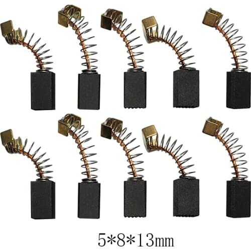 10 PCS Carbon Brushes 5x8x13mm Power Tools Spare Parts for Electric Motors Black Decker Angle Grinder G720