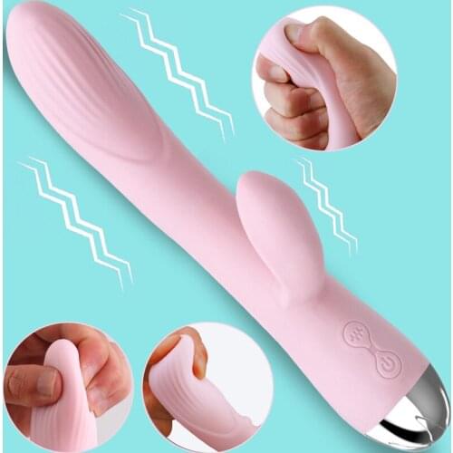 12 Speed Silicone Rabbit Vibrator Rechargeable Heating AV Magic Wand Sex Machine G Spot Dildo Clit Stimulator Sex Toys For Women