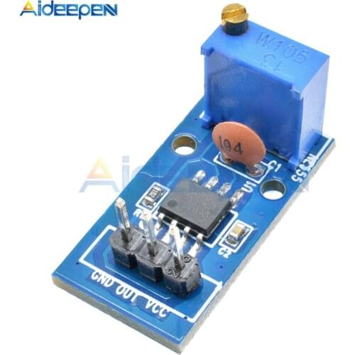 2Pcs NE555 Adjustable Resistnce Frequency Pulse Generator Module 5V-12V for Arduino Smart Car