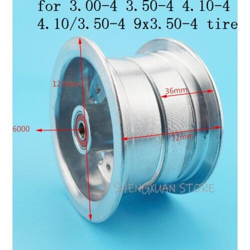 3.00-4 3.50-4 4.10-4 4.10/3.50-4 9x3.50-4'' 4 inch Alloy Rims Electric Scooter Wheel hub for scooter bike motorcycle ATV Go Kart