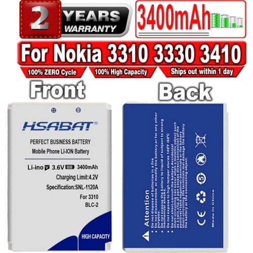 HSABAT BLC-2 3300mAh Battery for Nokia 3310 3330 3410 3510 5510 3530 3335 3686 3685 3589 3315 3350 3510 6650 6800 3550