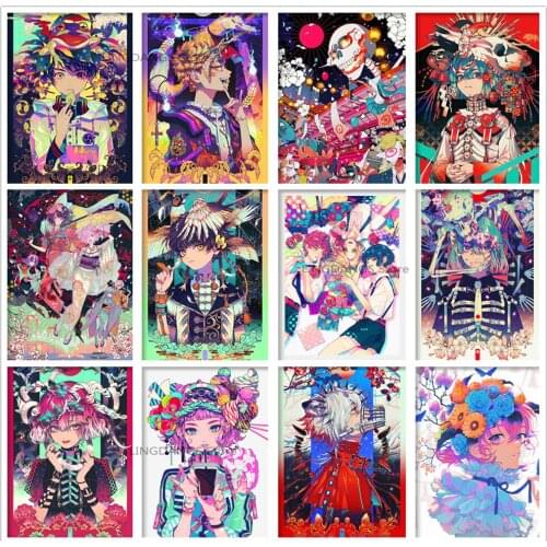 5d Diy Diamond Painting Anime Cartoon Japanese Illustration Manga Diamond Mosaic Embroidery Cross Stitch Kit Art Home Decor Gift