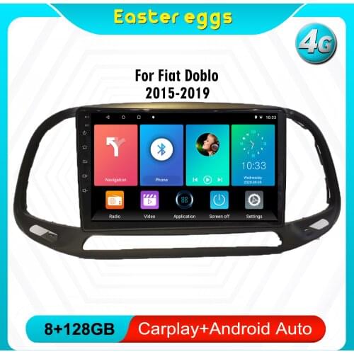 Eastereggs For FIAT DOBLO 2015-2019 9 inch 2 din Android 8.1 Car Multimedia player Wifi Navigation GPS Autoradio car stereo