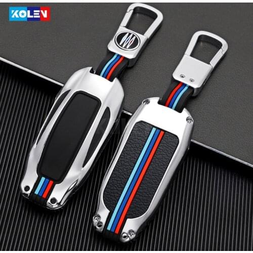 New Zinc alloy Car Remote Key Cover Case Shell Fob Keychain For Tesla Model X Car Styling Smart Key Protector Auto Accessories