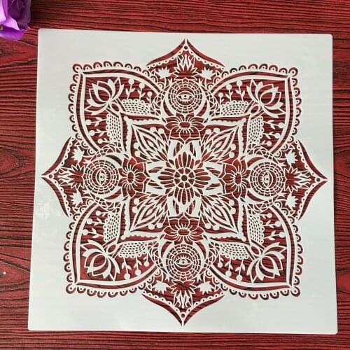 CraftArtGo DIY Flower Stencils Painting Scrapbook Coloring Cake decorating sugar powder sieve printing mold printing table