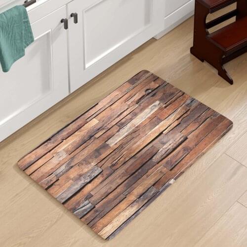 Wood Grain Home Kitchen Carpet Mat Door Entrance Floor Mat Boho Kitchen Rug For Living Room Anti-Slip Kitchen Rug Hallway Carpet