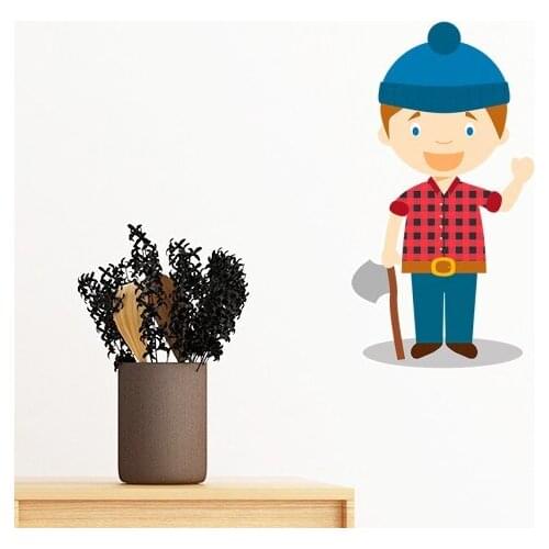 Blue Hat Shirt Canada Cartoon Removable Wall Sticker Art Decals Mural DIY Wallpaper for Room Decal