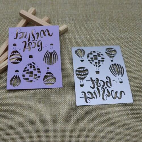 Hot Air Balloon Metal Cutting Dies and Stamps Stencil for DIY Scrapbooking Photo Album Embossing Decorative Paper Card