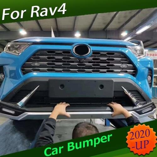 For Toyota RAV4 2020 Bumper Protector Body kit Car ABS Plastic Front Bumper Protector Sill Plate Cover Trunk Guard Trim