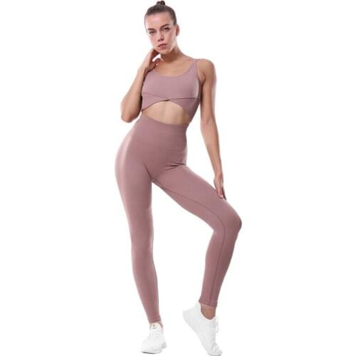 Yoga Sets Women Gym Sports Set Elastic Sports Hight Waist Leggings Sportswear Workout Sets Women Yoga Sets Women Gym Sports Set