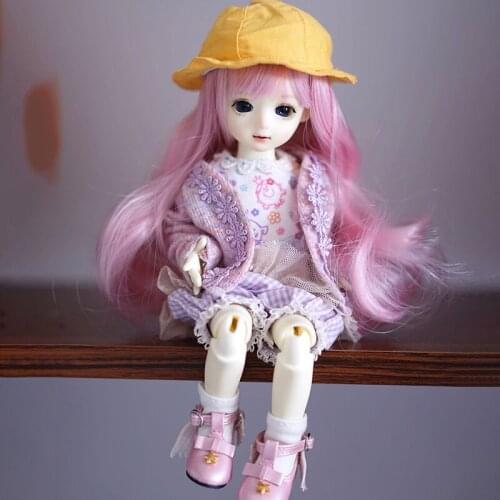 Cateleya Bjd Doll 1/3 1/4 1/6 1/8 High Temperature Fiber Qi Bangs Curly Hair