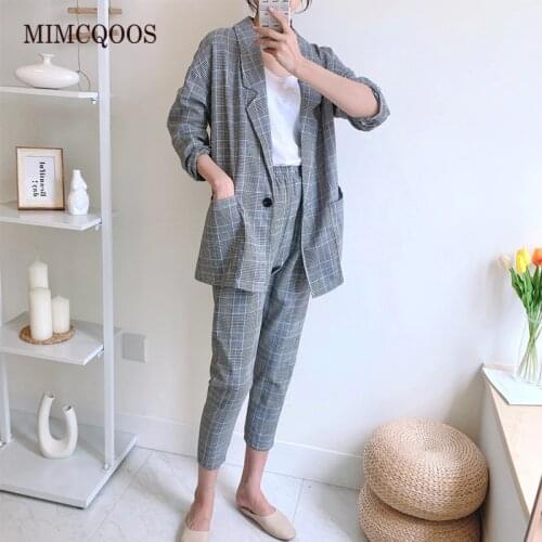 MIMCQOOS Women's Trouser Suits In A Cage