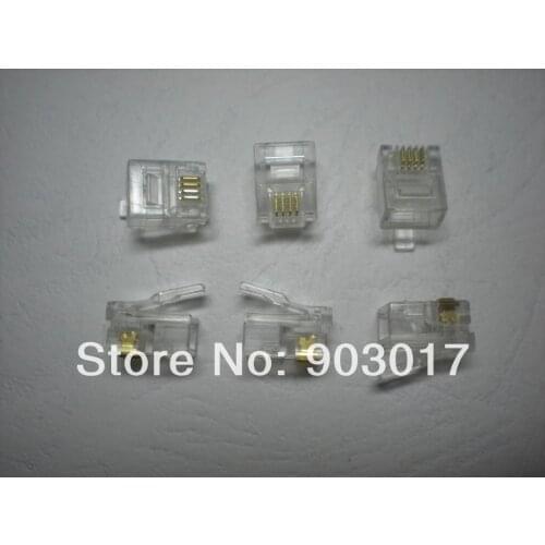 Modular Plug Telephone Net LAN Connector CAT 3 6P4C 1000 pcs
