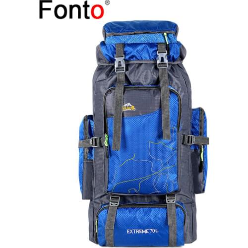 70L Camping Mens Backpack Climbing Hiking Rucksack Trekking Army Military Bags Large Capacity Backpack