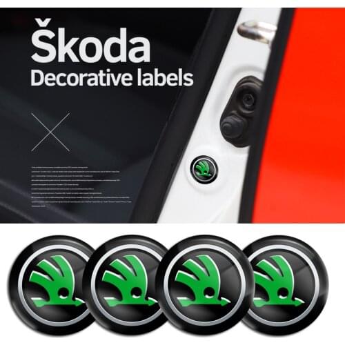 4Pcs PVC Car Door Shock Damper Gasket Soundproof Patch Sticker For Skoda Octavia Rapid Kodiaq Karoq Superb Fabia Kamiq VisionS