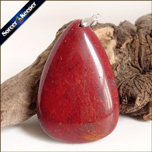 Natural Stone Red River Stone Bijoux Vintage Diy Beads Pendant Costume Jewellery Women Mens Charm Necklace with Gift Box YS700