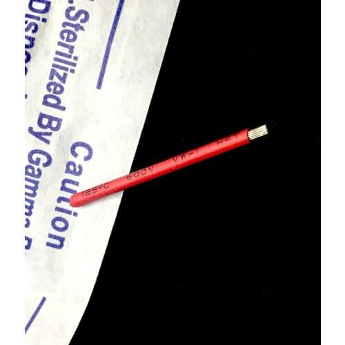 Disposable Red R19 Lamina Circular Microblading Tebori 19 Round Needles for 3D Eyebrow Embroidery Fog Permanent Tattoo Pen