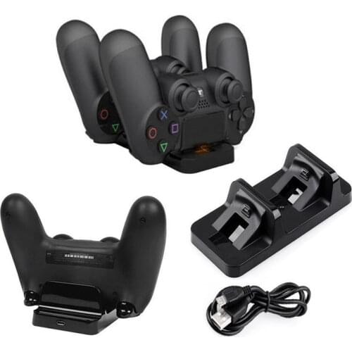 Dual Chargers USB Dual Charging Powered Dock Station Stand Charger PS4 Controller Dock For Joystick PS4 For PS4 slim pro