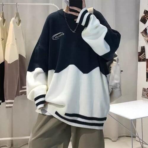 Autumn and winter sweaters mens loose and versatile knitwear mens coat Korean fashion sweater