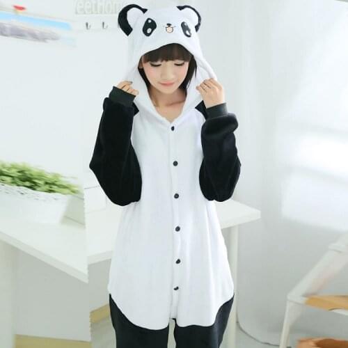 Kigurumi panda long sleeve hooded adult flannel hot panda Pajama complete animal pajama kegurumi