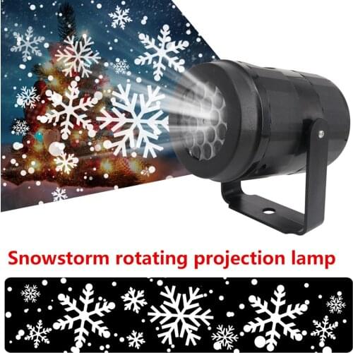 Christmas Snowfall Rotating Projector Lights Outdoor LED Waterproof Rotating Snowflake Lights Home Party Decoration 2020 FN50