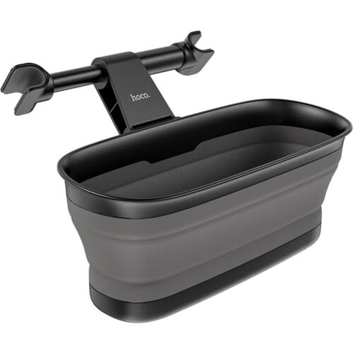 Car Rear Storage Bag Foldable Elastic Car Rear Pillow Storage Bag Organizer Kid Toys Pouch With Makeup Mirror