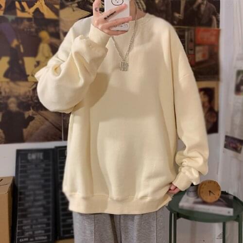 2021 Spring Autumn Men Woman Hoodies Oversize Female Loose 100% Cotton Solid Warm Women Sweatshirts Lady Fashion Plus Size 5XL