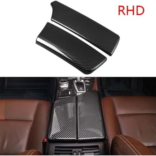 Carbon Fiber Car Armrest Box Panel Cover Trim Center Console Decoration Stickers for BMW 5 Series F10 F18 2011-2017 RHD