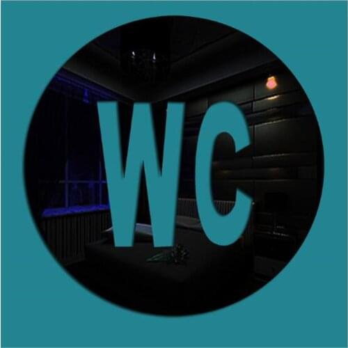 1 Pc WC Door Sign Mirror Wall Stickers Self-adhesion Acrylic Sticker For Home Decoration Acrylic Bathroom Mirror Stickers