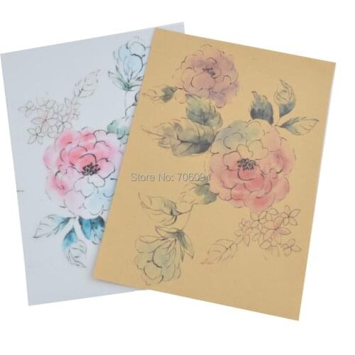 15x21cm & 21x29cm Printed flower Wax Wrapping Paper Handmade Soap Wrapping Paper custom Gift kraft Paper 200pcs