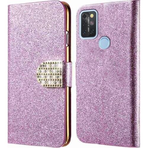 2021 New Fashion Glitter Diamond Case For Umidigi A9 Max Etui Leather Flip Caso For Carcasa UMI Umidigi A9 Pro A9Pro Mujer Cover