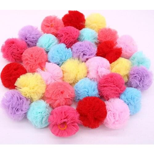 2021 Dog Grooming Pet Gifts Pet Yorkshire teddy could dog clip/pet headdress flower color ball bow hairpin dogs accessories