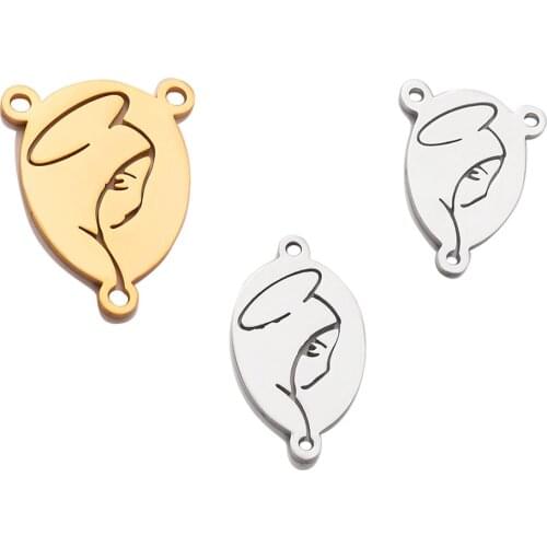 3pcs Stainless Steel Necklace Bracelet Connector Charms DIY For Jewelry Making Hypoallergenic Accessory Finding Dropship