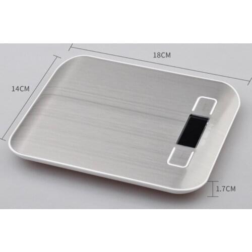 5KG/1g Digital Kitchen Scale Measuring Diet Food Weight Jewelry Weighing, Stainless Steel