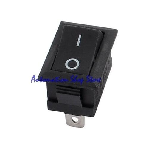 5Pcs 3 Pin 2 Position ON/OFF SPST Panel Mount Rocker Switch AC 6A/250V 10A/125V Black KCD1 15*21mm