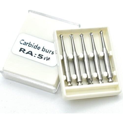 5 Pcs Dental RA1 /2/3/4/5 round bur dental Lab low speed Tungsten Carbide Burs RA bur Dental tool