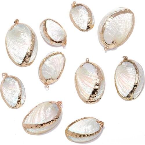 White abalone shellspendant accessories DIY accessories DIY handmade pendant SeaShells Home decoration