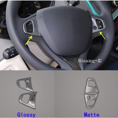Car Detector Sticker Cover Steering Wheel Interior Kit Trim Lamp Frame Parts 2pcs For Renault Clio 2013 2014 2015 2016 2017 2018