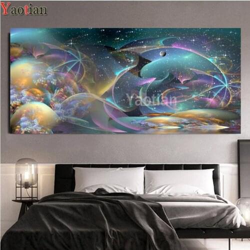 Large Full square/Round 5D Diy Diamond Painting Fantasy colorful planet landscape Embroidery Mosaic Picture Of Rhinestones