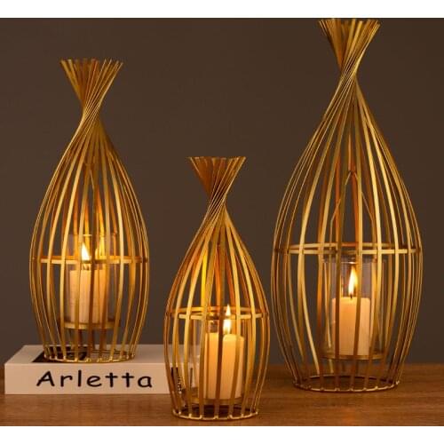 Household Suppliers Luxurious Modern Candlestick Decoration Ornaments Home Decoration Candle Holder Minaiture Model Artware Gift
