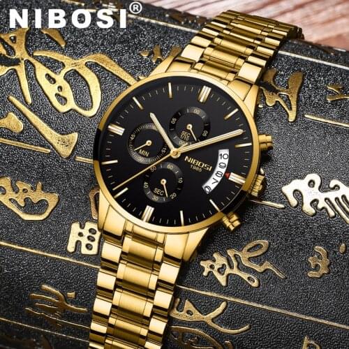 NIBOSI Men Watches Luxury Famous Top Brand Mens Fashion Casual Dress Watch Military Quartz Wristwatches Relogio Masculino Saat