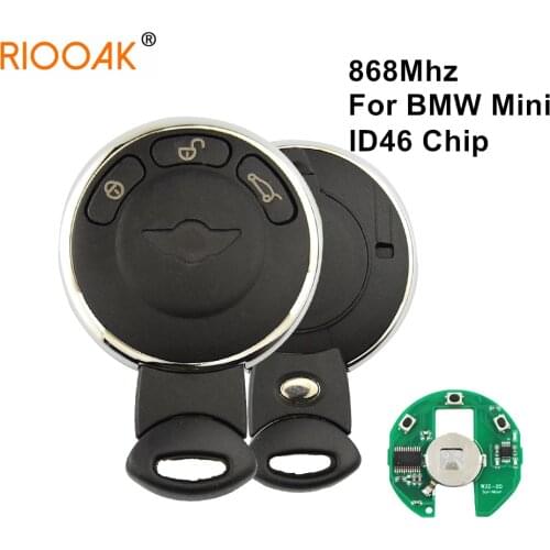 Remote Key Shell Cover Case Car Stystem 868mhz For BMW Mini Cooper Remote Control Smart Card Keyless Handfree with ID46 Chip